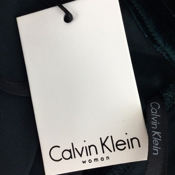 Calvin Klein Womens Plus Size 2X Top Long Sleeve Velvet Green Layer Look - Picture 8 of 11